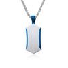 MZZJ Personalized Medical Alert ID Emergency Jewelry Military Silver Blue Stainless Steel Hexagon Dog Tag Pendant Necklaces for Men Women,First Aid Health Monitoring Emergency ID Necklace view 4