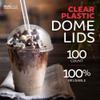 Durameg [100 Count - 12 oz.] Crystal Clear PET Plastic Disposable Cups with [Dome Lids] view 4