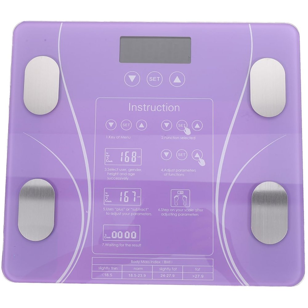 Toddmomy Fat Scale - Digital Weight Scale for Accurate Measurements, Smart BMI with Tempered Glass Design for Home and Family