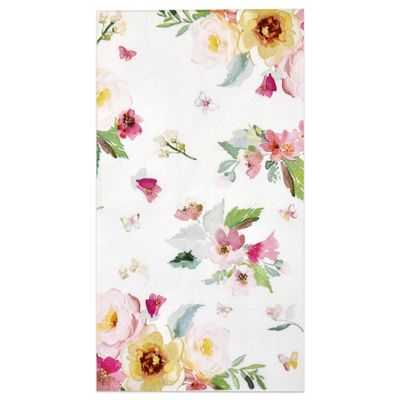 Gift Boutique 100 Count Watercolor Floral Guest Napkins Disposable Paper Flower Dinner Hand Napkin for Summer Spring Birthday Party Supplies Decor