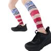 EVOPLECI 20-30mmHg Black Calf Compression Sleeve Men and Women Wide Calf Sleeve Brace Compression Socks for Leg Support Shin Splint Pain Relief (Retro American Flag, XXX-Large) view 3