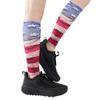 EVOPLECI 20-30mmHg Black Calf Compression Sleeve Men and Women Wide Calf Sleeve Brace Compression Socks for Leg Support Shin Splint Pain Relief (Retro American Flag, XXX-Large) view 4