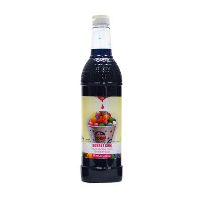 Bubble Gum Snow Cone Syrup (25 oz) - Sno-Treat Snow Cone Syrups for Shaved Ice, Sodas, & More - Slushie Syrups