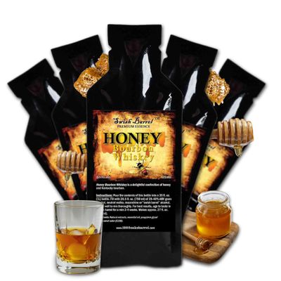 Honey Bourbon Whiskey Flavoring Essence, Liquor Flavor Refill, 5 Pack