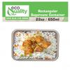 EcoQuality 22oz Disposable Bowls - Rectangular Compostable Sugarcane Fiber Biodegradable Paper Bowls Eco-Friendly Oblong Take Out Food Containers, Food Storage, Microwave Safe, Meal Prep (100 PACK) view 4