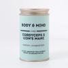 Body & Mind - Pure Organic Lion's Mane & Cordyceps Mushrooms 12:1 Dual Extract - Focus, Cognition, Energy, Endurance - 100% Fruiting Bodies - Add to Water/Tea/Coffee/Smoothies - 125 Grams view 1