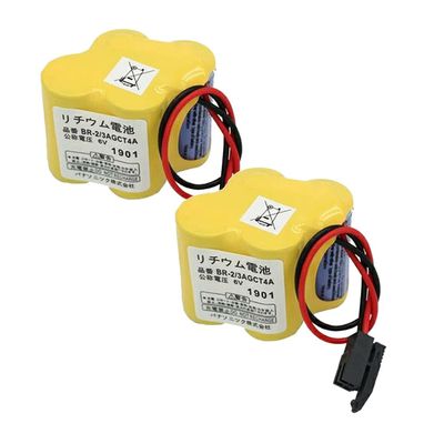 BALOLO (2-Pack) BR-2/3AGCT4A 6V 4400MAH Non Rechargeable Lithium Batteries Replace for A98L-0031-0025 A98L00310025 BR-2/3AGCT4A BR2/3AGCT4A