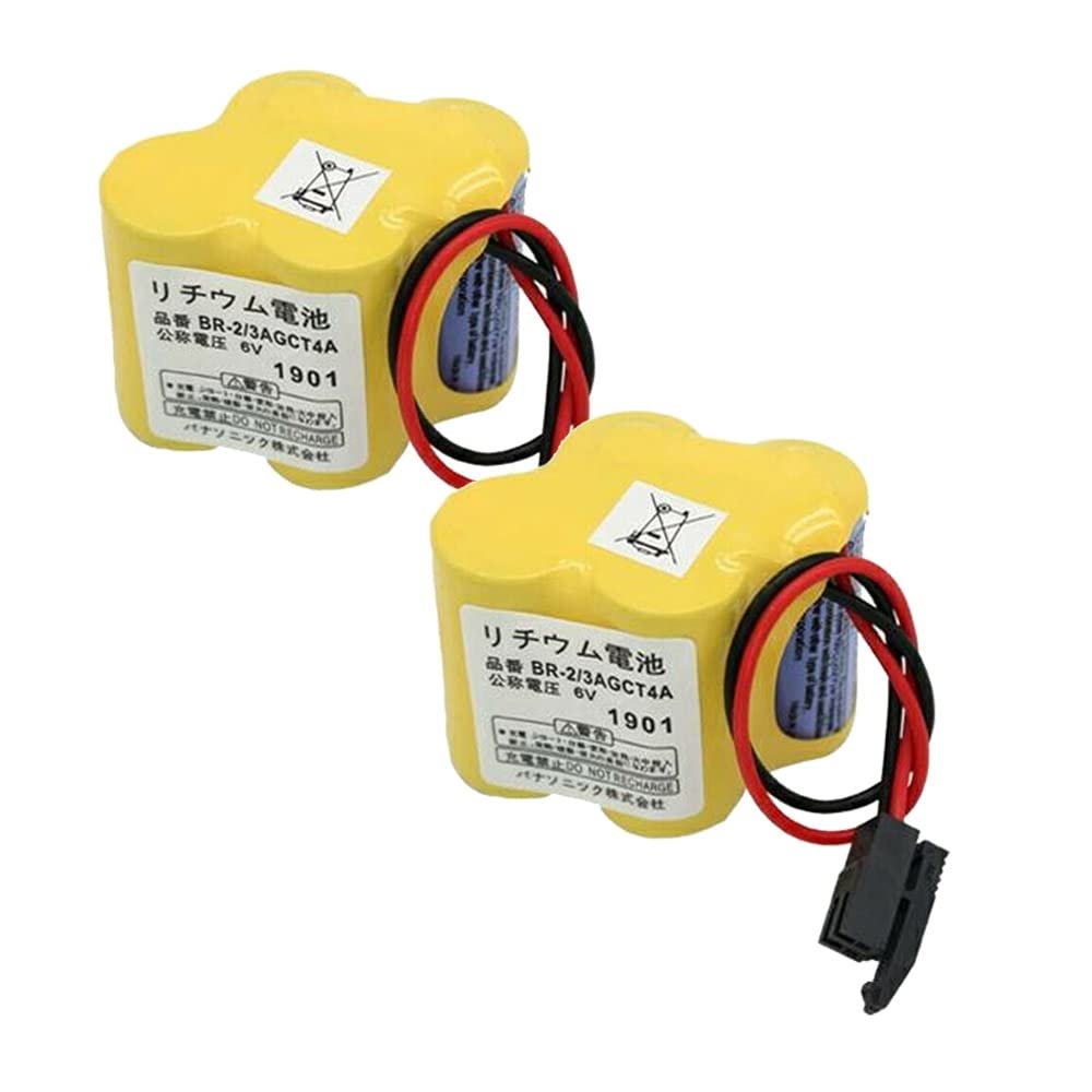 BALOLO (2-Pack) BR-2/3AGCT4A 6V 4400MAH Non Rechargeable Lithium Batteries Replace for A98L-0031-0025 A98L00310025 BR-2/3AGCT4A BR2/3AGCT4A