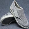 ACE SHOCK Mens Diabetic Shoes Wide Width Elderly Walking Shoes with Adjustable Closure Air Cushion Sneakers for Plantar Fasciitis Bunions Swollen Feet (11, Pale Grey) view 4