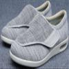 ACE SHOCK Mens Diabetic Shoes Wide Width Elderly Walking Shoes with Adjustable Closure Air Cushion Sneakers for Plantar Fasciitis Bunions Swollen Feet (10, Pale Grey) view 3