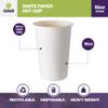 CIAO! 16oz White Paper Hot Cup, Disposable, 90mm Diameter 1,000 Count view 2