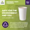 CIAO! 16oz White Paper Hot Cup, Disposable, 90mm Diameter 1,000 Count view 3