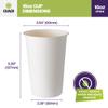 CIAO! 16oz White Paper Hot Cup, Disposable, 90mm Diameter 1,000 Count view 4