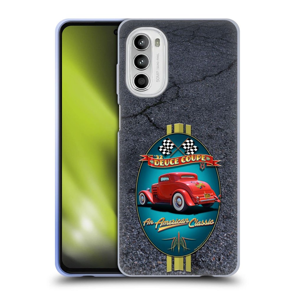Head Case Designs Officially Licensed Larry Grossman Deuce Coupe Classic Retro Collection Soft Gel Case Compatible with Motorola Moto G52