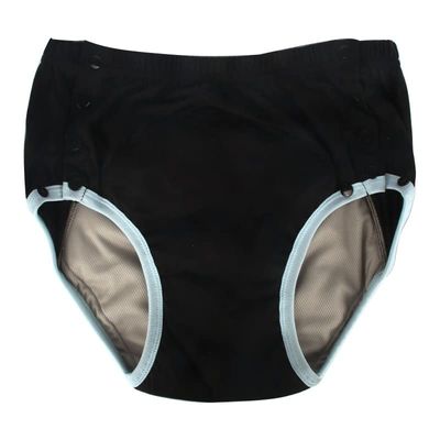Washable Cotton Adult Underwear - Breathable, Leak-Proof Urine Diaper Pants for Elderly - Reusable Adult Incontinence Pants (Black,X-Large)