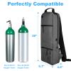 APDTEK Portable Oxygen Tank Backpack Holder for Size D (M-15), Comfortable Medical Oxygen Cylinder Backpack Bag with Durable Straps, Size JD (M-22) Oxygen Bag for Travel - Easy to Carry (Gray) view 3