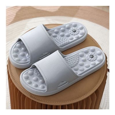 LUXRUB Plantar Fasciitis Slippers Men Women Reflexology Acupressure Acupuncture Massage Sandals Arthritis Neuropathy Pain Relief Home Shock Absorbing Shower Shoes (Color : Gray, Size : 9.5/10)