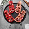 LUXRUB 2023 Plantar Fasciitis Massage Slippers Men Women Sole Particles Health Foot Therapy Sandals Home Anti-Skid Quick Drying Shoes Improve Blood Circulation (Color : Red, Size : 6/6.5) view 4