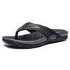 Summer Big Size Youth Slippers Men Massage Non-Slip Flip Flops Acupressure Sandals With Arch Support Breathable Beach Shoes Relief Plantar Fasciitis Heel Arch Arthritis Pain ( Color : Black , Size : 8 view 1