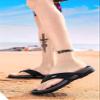 Summer Big Size Youth Slippers Men Massage Non-Slip Flip Flops Acupressure Sandals With Arch Support Breathable Beach Shoes Relief Plantar Fasciitis Heel Arch Arthritis Pain ( Color : Black , Size : 8 view 4