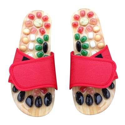 Plantar Fasciitis Massage Slippers Unisex Summer Home Sandals Reflexology Sandals Acupressure Acupoints Massage Flip Flops Promoting Blood Circulation Myofascial Release (Color : Red, Size : 9/9.5)