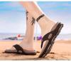 Summer Big Size Youth Slippers Men Massage Non-Slip Flip Flops Acupressure Sandals With Arch Support Breathable Beach Shoes Relief Plantar Fasciitis Heel Arch Arthritis Pain ( Color : Khaki , Size : 7 view 3