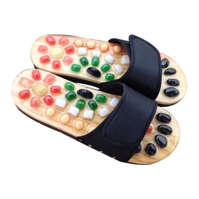 Reflexology Slippers Foot Massage Sandals Men Women Acupressure Shoes Plantar Fasciitis Arthritis Neuropathy Pain Relief Tension Relief Products Relaxation Gifts For Mom Dad Parents ( Color : Black ,