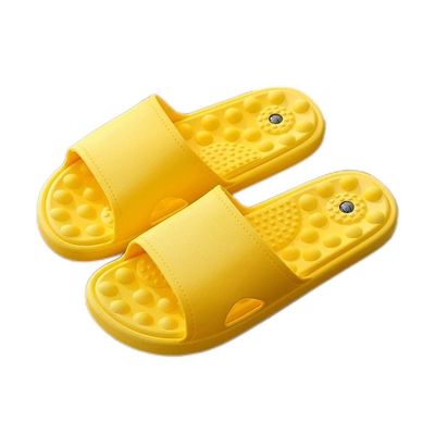 LUXRUB Plantar Fasciitis Slippers Men Women Reflexology Acupressure Acupuncture Massage Sandals Arthritis Neuropathy Pain Relief Home Shock Absorbing Shower Shoes (Color : Yellow, Size : 6.5/7)