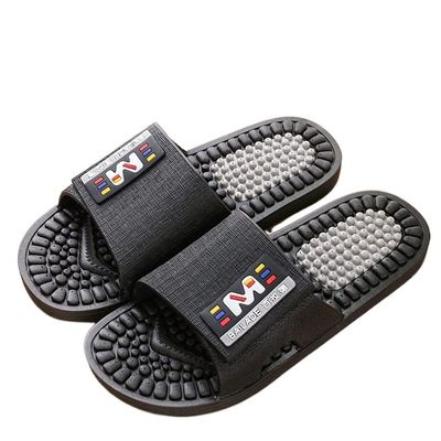 LUXRUB Plantar Fasciitis Massage Slippers Men Women Foot Massage Shoes Acupressure Shiatsu Therapeutic Reflex Sandals for Pain Relief in The Arch of Foot (Color : Black, Size : 7.5/8)