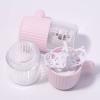 Altsuceser Portable Contact Cleaning Bottle Washer with Tweezer Drawstring, Contact-Lens Cleaner Manual Cleaner Machine for Contact-Lens Pink view 2