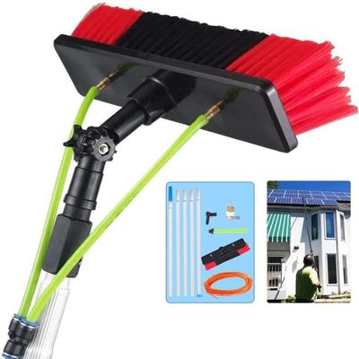8m Water Fed Window Cleaning Pole Solar Panel Cleaner Roof Brush Extendable Extra Long Duster 8m Pole 30cm Brush Head, 8m Rod