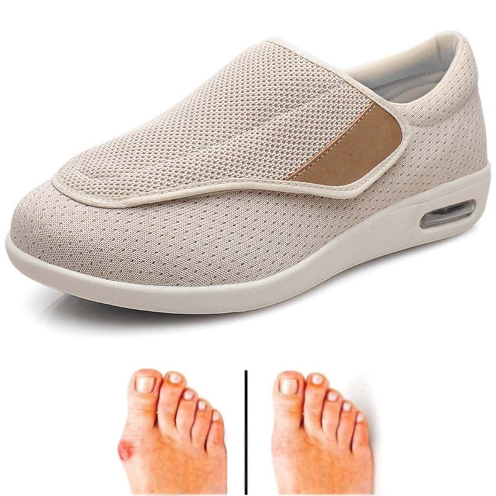Men's Diabetic Shoes Extra Wide Width,Women's Walking Shoes with Arch Support, Diabetic Shoes Adjustable Closure Men 4.5/Women 5