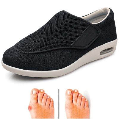 Diabetic Shoes for Elderly Men,Women's Walking Shoes with Arch Support, Diabetic Shoes Adjustable Closure Men 5/Women 6