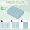 7 Compartments Portable Pill Case, Foldable Pill Organizer for Travel, Portable Daily Pill Case, Pocket Pharmacy with Labels, Magnetic Travel Pill Box (Green) view 4