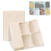 7 Compartments Portable Pill Case, Foldable Pill Organizer for Travel, Portable Daily Pill Case, Pocket Pharmacy with Labels, Magnetic Travel Pill Box (Beige) view 1