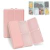 7 Compartments Portable Pill Case, Foldable Pill Organizer for Travel, Portable Daily Pill Case, Pocket Pharmacy with Labels, Magnetic Travel Pill Box (Pink) view 1