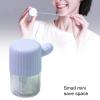 Wilitto Portable Lens Cleaner Case, Lens Washer with Drawstring, Manual Cleaner Machine for Daily Care Fast Cleaning Soft and Hard Lenses Pink view 3