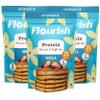 Flourish Protein Pancake & Waffle Mix, with Whey Protein & Flax Seed, No Added Sugar, High in Protein & Fiber - Just Add Water - Vanilla Flavour, 430g (3 Pack) - Made in Canada view 1