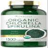 Carlyle Organic Chlorella Spirulina Tablets | 1300 Count | 50/50 Blend | Non-GMO and Gluten Free Supplement view 1