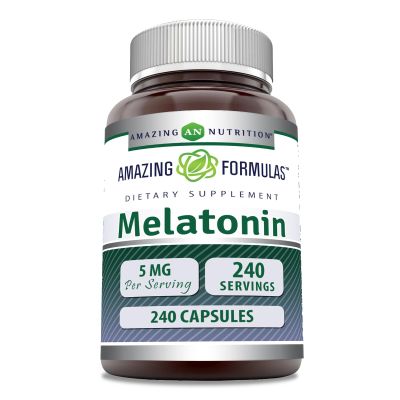 Amazing Formulas Melatonin Supplement | 5 Mg Per Serving | 240 Capsules | Non-GMO | Gluten Free | Made in USA