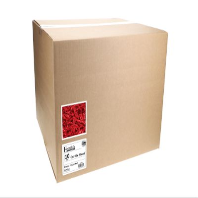 Essentials by Leisure Arts Crinkle Shred Box, School House Red, 10lbs Shredded Paper Filler, Crinkle Cut Paper Shred Filler, Box Filler, Shredded Paper for Gift Box, Paper Crinkle Filler, Box Filling
