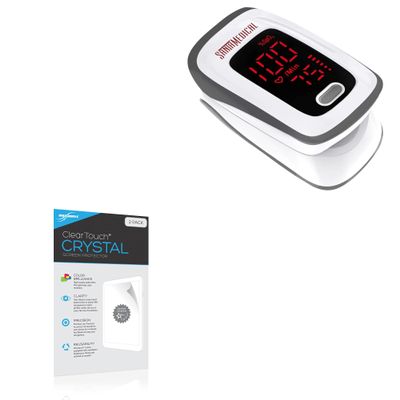 BoxWave Screen Protector Compatible with Santa Medical Fingertip Pulse Oximeter - ClearTouch Crystal (2-Pack), HD Film Skin - Shields from Scratches