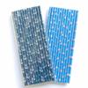 100 pcs Nautical Sailing Party Paper Straws, Disposable Biodegradable Decorative Blue Red White Anchor Sailboat Boat Sailor Bar Cute Party Supplies Drinking Straws Birthday Baby Shower Cake Pop Sticks view 3