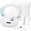 ANKUNABA Contact Lens Cleaner, Portable Ultrasonic Contact Lens Cleaning Machine with USB Charger, LED Timer Display & 5 Contacts Solution Cases Kit for Soft Hard Colored RGP Lenses (White) view 1
