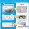 ANKUNABA Contact Lens Cleaner, Portable Ultrasonic Contact Lens Cleaning Machine with USB Charger, LED Timer Display & 5 Contacts Solution Cases Kit for Soft Hard Colored RGP Lenses (White) view 3