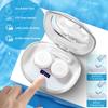 ANKUNABA Contact Lens Cleaner, Portable Ultrasonic Contact Lens Cleaning Machine with USB Charger, LED Timer Display & 5 Contacts Solution Cases Kit for Soft Hard Colored RGP Lenses (White) view 4
