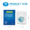 840D Fluffy Floss Threaders,Deep Clean Dental Floss for Braces, Bridges, and Implants,Super Floss, 50 Count, Pack of 1 view 2