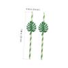 BESTonZON 10pcs Monstera Leaf Straw Summer Decorations Cactus Decorations Decorations Decorative Straws Monstera Leaf Straws Luau Drinks Straws Drinking Straws Party Disposable Straws view 2