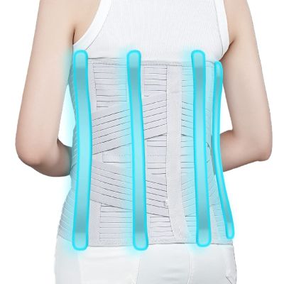 Back Brace 32cm Widen Waist Support Belt Men Women Lower Back Support Lumbar Spine Decompression Belt Corset Orthopedic Posture Correction Disc Herniation Scoliosis Pain Relief (Color : Gray, Size :