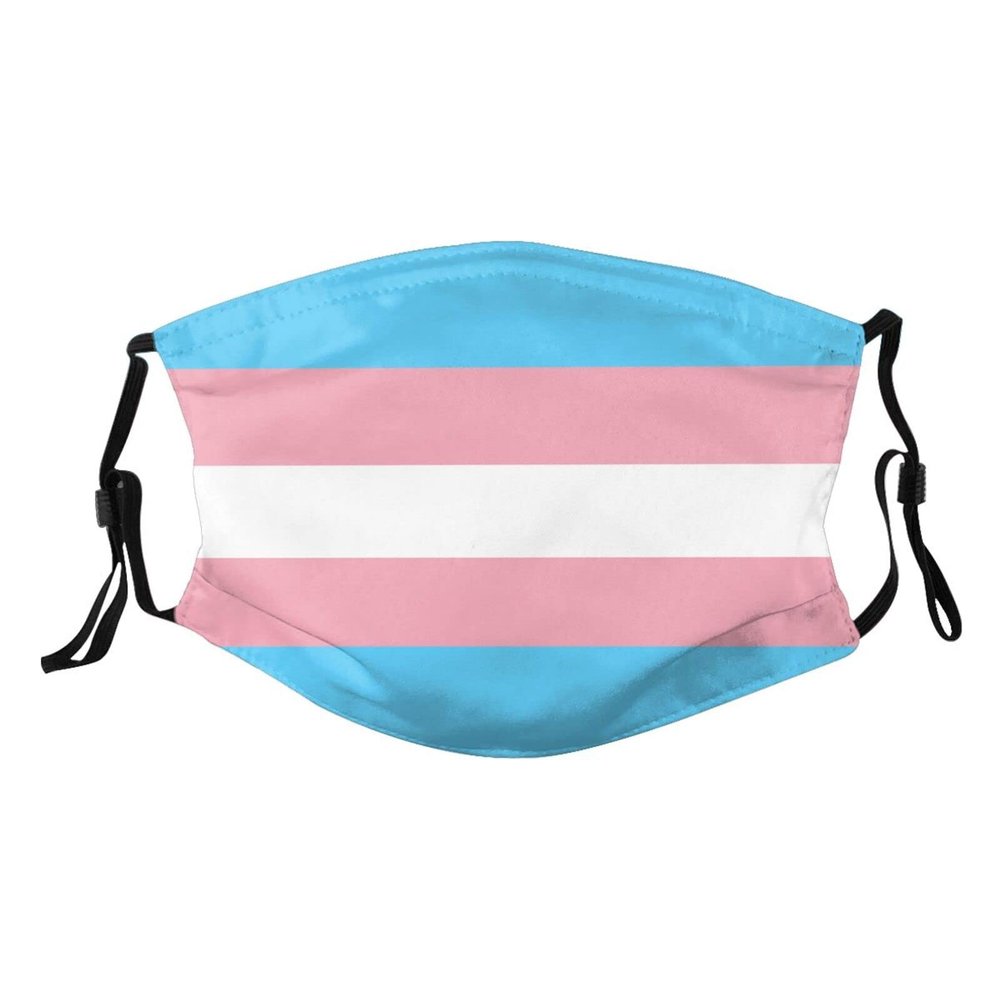Transgender Pride Flag LGBTQ Mask Protect Respiratory System Breathe with Peace of Mind Black
